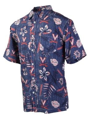 Men's XXXL Virginia Cavaliers Floral Short-Sleeve Button-Down Shirt
